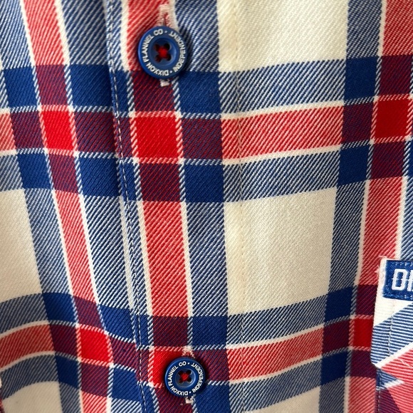 DIXXON Men's Red and Blue Plaid Live Free Forever Shirt New with Tags Size 4X - Picture 3 of 7